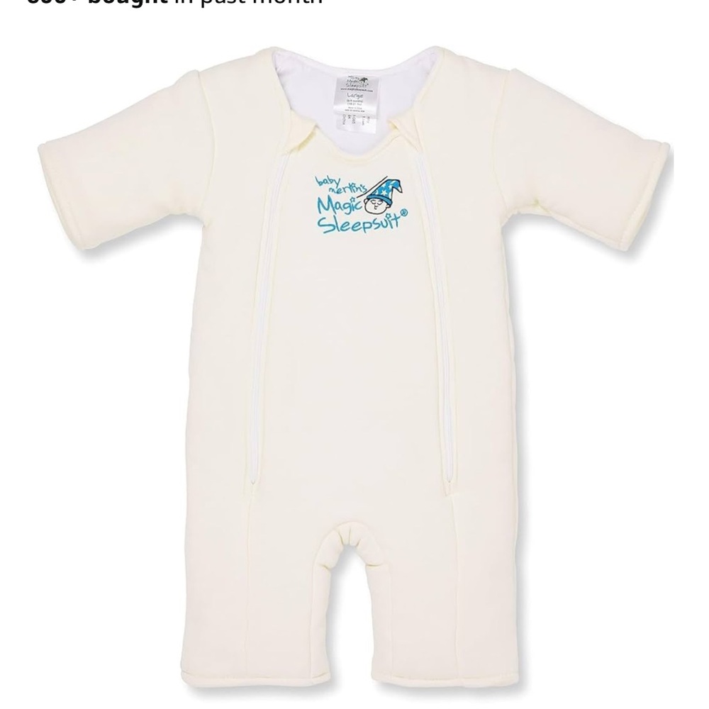 Baby Merlin's Magic Sleepsuit in Soft Cream